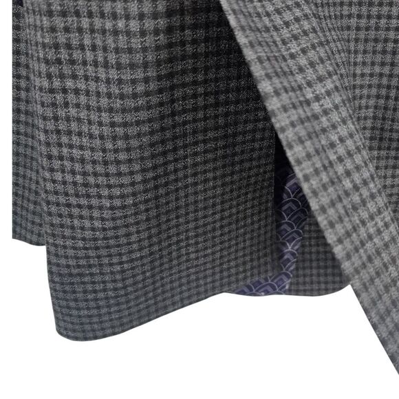 Ted Baker Mens 44L No Ordinary Joe Wool Black Gray Plaid Suit Coat NWOT - Picture 7 of 15